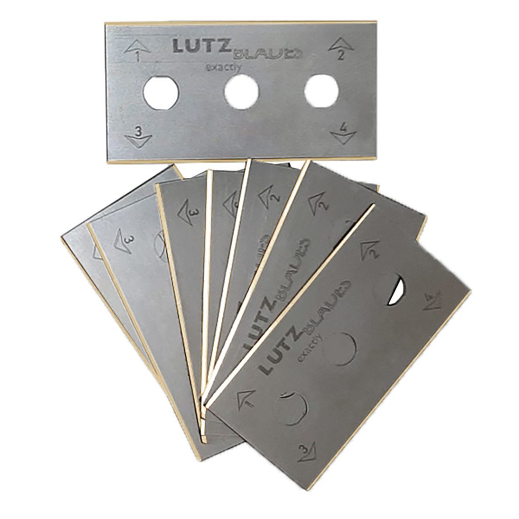 three-hole edge titanium blade Lutz Blades